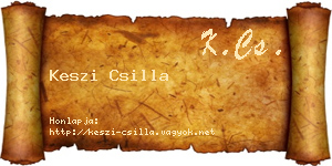 Keszi Csilla névjegykártya